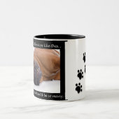 Mama zei dat er dagen zijn zoals deze bullmastiff  tweekleurige koffiemok (Center)