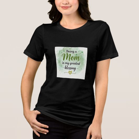 Mama zijn is mijn grootste zegen Tri-Blend shirt (Voorkant)