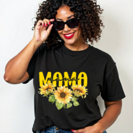 Mama Zonnebloem Zonneschijn - Vrolijk Bloemen Ontw T-shirt