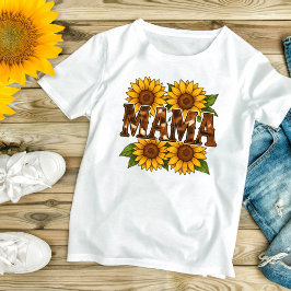 Mama Zonnebloemen Cadeau Voor Mama Moederdag Trend T-shirt