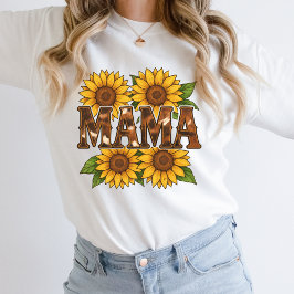 Mama Zonnebloemen Koehuid Country Western Landelij Trui