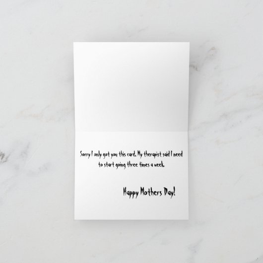 Mama zorgen maken kaart (Binnen)