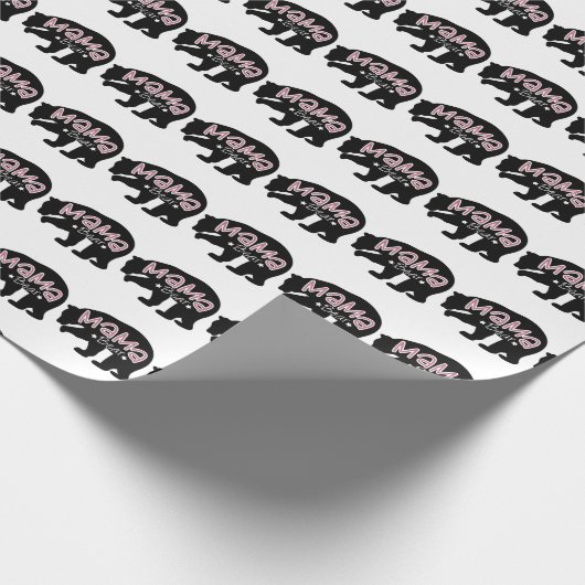 Mama zwart Beer Cadeaupapier (Hoek)