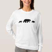 Mama Zwart Beer met Cubs Silhouetten T-shirt (Voorkant)