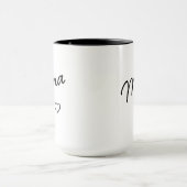 Mama Zwart en Wit Minimalistisch Oprichtingsjaar  Mok (Midden)