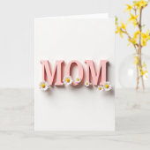 Mamaatje Roze Briefkaart (Gele Bloem)