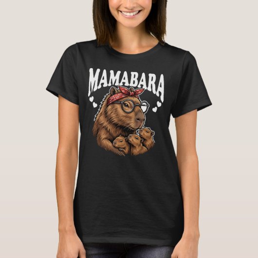 Mamabara Moeder Capybara T-shirt (Voorkant)