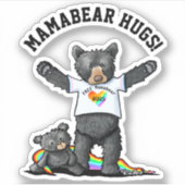 Mamabear Hugs Sticker (Voorkant)