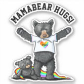 Mamabear Hugs Sticker (Voorkant)