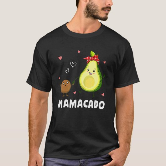 Mamacado avocado mama schattige avocado zaad moede t-shirt (Voorkant)