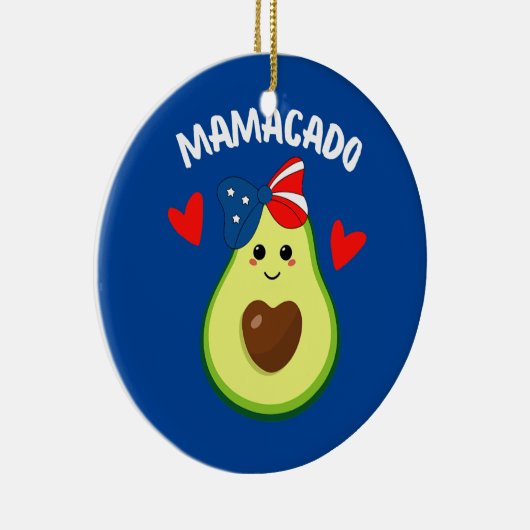 Mamacado Avocado Zwangerschap Zwangerschap Zwanger Keramisch Ornament (Rechts)