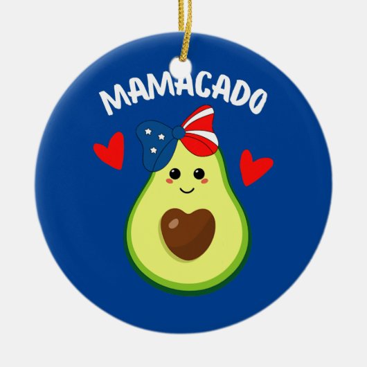 Mamacado Avocado Zwangerschap Zwangerschap Zwanger Keramisch Ornament (Voorkant)