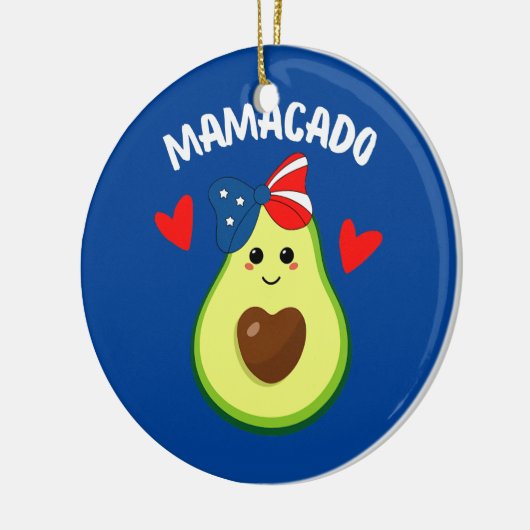 Mamacado Avocado Zwangerschap Zwangerschap Zwanger Keramisch Ornament (Links)