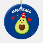 Mamacado Avocado Zwangerschap Zwangerschap Zwanger Keramisch Ornament (Achterkant)