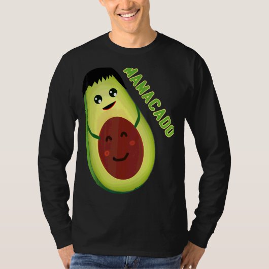 Mamacado Cute Avocado Zwangere Mam 1 T-shirt (Voorkant)