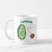 Mamacado Funny Avocado Mom Design – Schattige Pun  Koffiemok (Links)