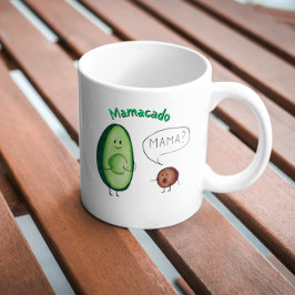 Mamacado Funny Avocado Mom Design – Schattige Pun  Koffiemok