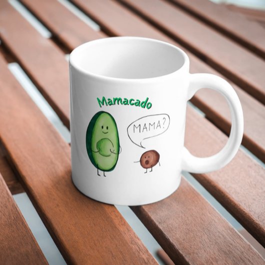 Mamacado Funny Avocado Mom Design – Schattige Pun  Koffiemok