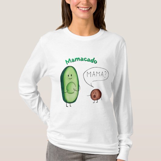 Mamacado Funny Avocado Mom Design – Schattige Pun T-shirt (Voorkant)