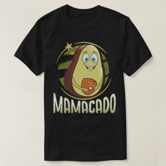 Mamacado Funny Mama Avocado Aankondiging zwangersc T-shirt (Design voorkant)