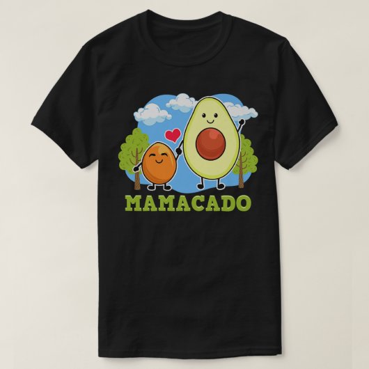 Mamacado Mama Avocado met Seed Funny Vegan Mo T-shirt (Design voorkant)