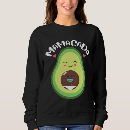 Mamacado Pregnant Avocado Pregnancy Announcement Trui (Voorkant)