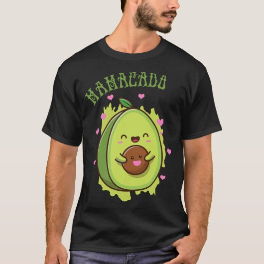 Mamacado Schattige avocado grappige mam - mijn moe T-shirt (Voorkant)