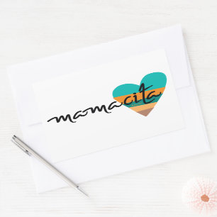 Mamacita ・ 80's hart rechthoekige sticker