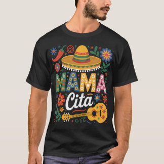 Mamacita Bloem Mama Cita Mexicaans Cinco De T-shirt