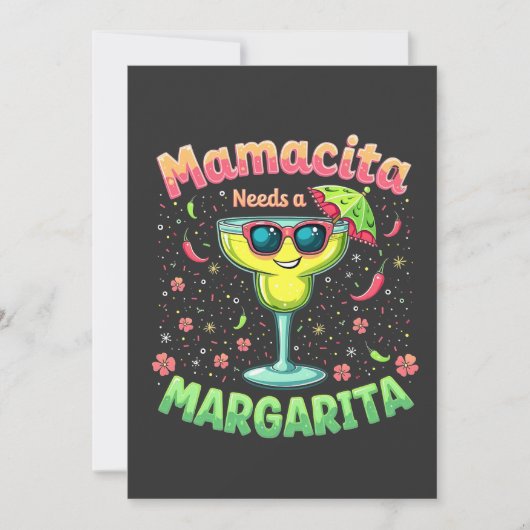 Mamacita heeft een Margarita Cinco de Mayo-feest n Save The Date (Voorkant)