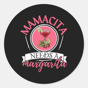 Mamacita heeft een Margarita Cinco de Mayo Tequila Ronde Sticker