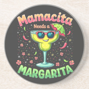 Mamacita heeft een Margarita nodig Cinco De Mayo Zandsteen Onderzetter