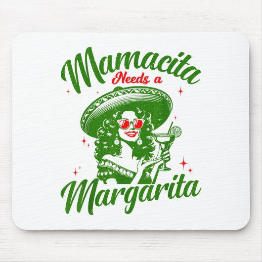 Mamacita Needs A Margarita Cinco De Mayo Funny Wom Muismat (Voorkant)