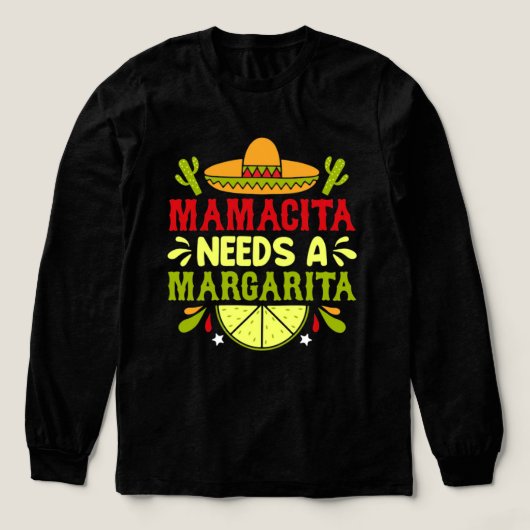 mamacita-needs-margarita-cinco-de-mayo-typography- Tri-Blend shirt (Voorkant)