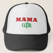 Mamacita Schattigee Latina Glitter Lettering Trucker Pet (Voorkant)