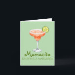 Mamacita Verdient Een Margarita Aardbei Marg Kaart<br><div class="desc">Dit wenskaart toont een waterverf van een aardbeienmargarita met het onderschrift "mamacita verdient een margarita".</div>