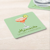 Mamacita Verdient Een Margarita Aardbei Marg Kartonnen Onderzetters (Schuin)