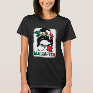 Mamacita Vrouwen Moeder Dag Mexicaanse Vlag Mexico T-shirt