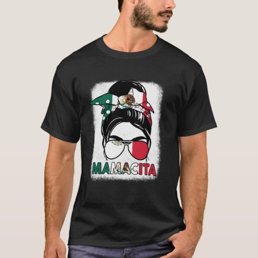 Mamacita Vrouwen Moederdag Mexicaanse vlag Mexico  T-shirt (Voorkant)