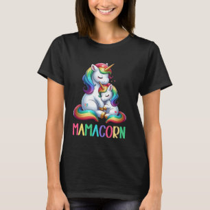 Mamacorn Eenhoorn Kostuum Grappig Mama Moeder's D T-shirt