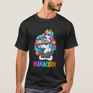 Mamacorn Eenhoorn Moederdag Regenboog Kleurrijk T-shirt