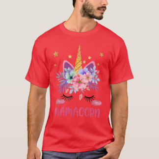 Mamacorn Funny Unicorn Costume Mam Moederdag T-shirt