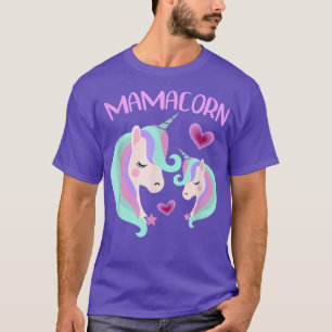 MAMACORN Funny Unicorn Pun Moederdag Best Mama D T-shirt