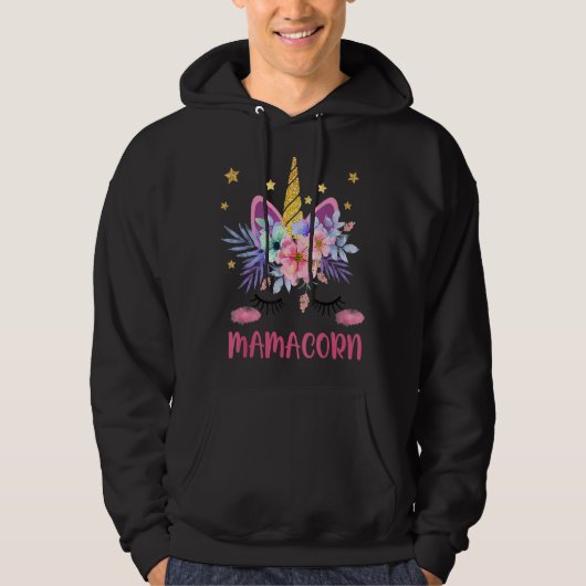 Mamacorn Grappig Eenhoorn Kostuum Moeder Moederdag Hoodie (Voorkant)