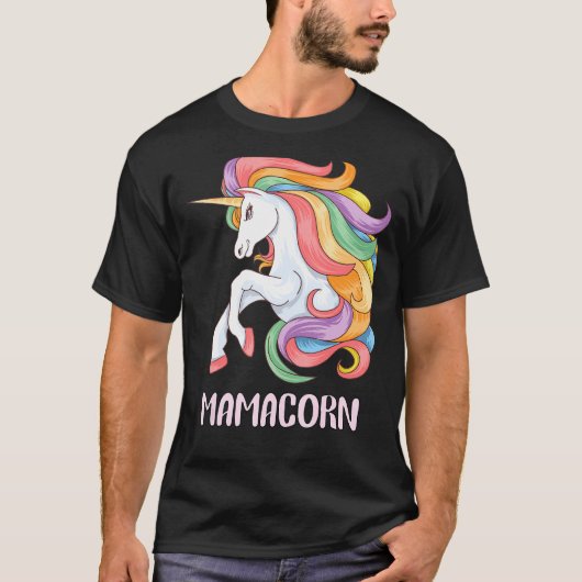 Mamacorn Unicorn Costume Mama Moederdag 3 T-shirt (Voorkant)