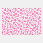 MaMagical Pink Kitsch Waterverf Ditsy Christmas Inpakpapier Vel (Voorkant)