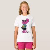 MAMAMACANZ | Roze kat T-shirt (Voorkant volledig)