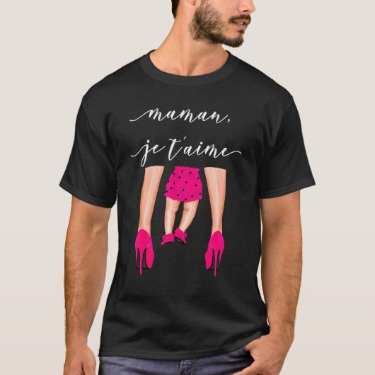 Maman Je t'aime for Moederdag Talent Shoes T-shirt (Voorkant)