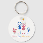 Maman, Papa en les enfants Sleutelhanger (Voorkant)