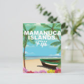 Mamanuca Islands, Fiji  vakantie poster Briefkaart (Staand voorkant)